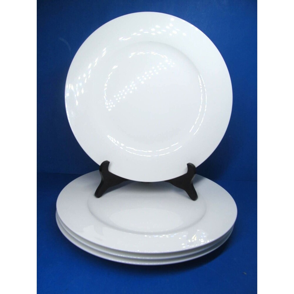 Mikasa Lucerne White 11" Bone China Dinner Plates  Set of 4